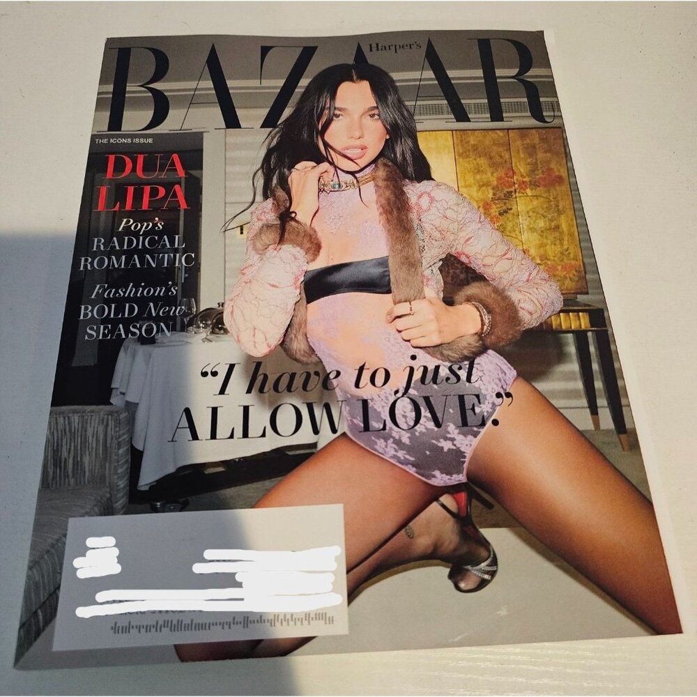 Harpers Bazaar Magazine September 2025 Dua Lipa Icons Issue Allow Love Cover USA